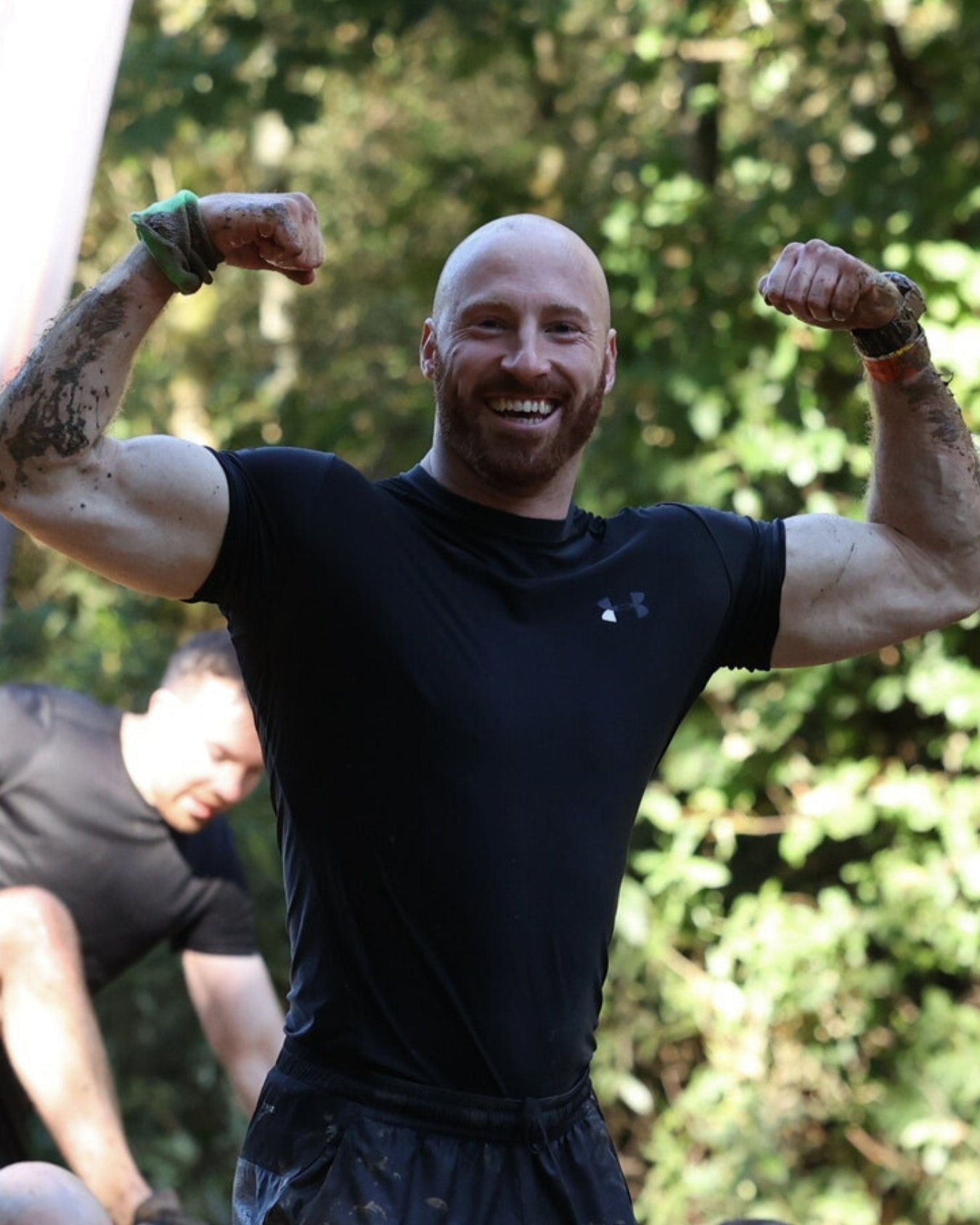 Jacob Parker outdoors after an obstacle course event